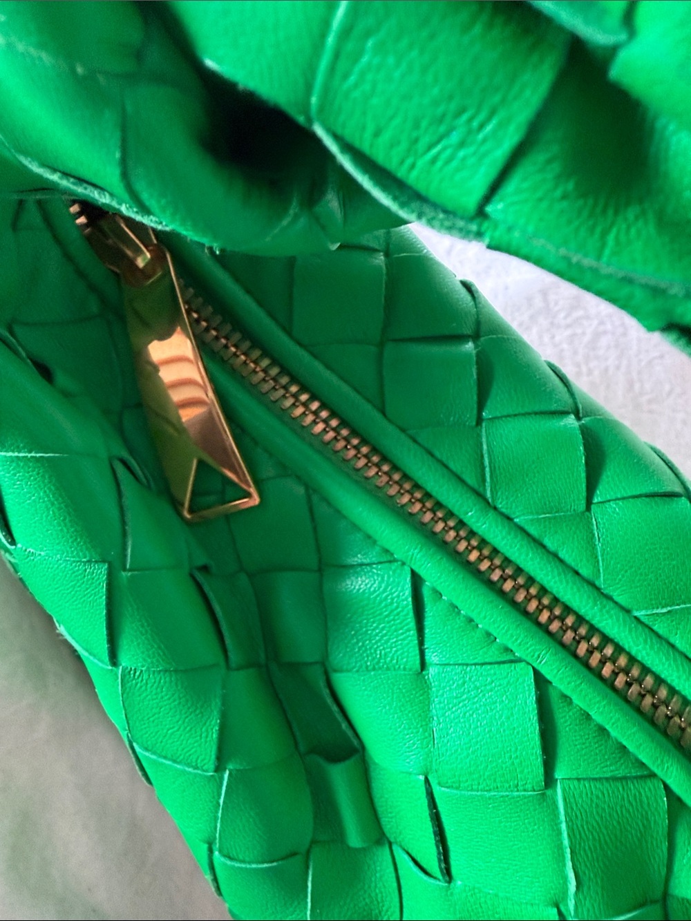 Bottega Veneta Mini Jodie Intrecciato Bag Woven Shoulder Bag in Green Excellent - Picture 10 of 10